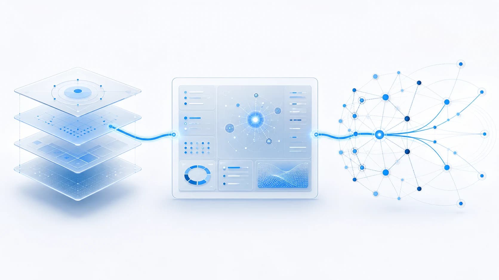 Layered advisory inputs feeding a business operating system, which connects outward to a network of capital relationships.